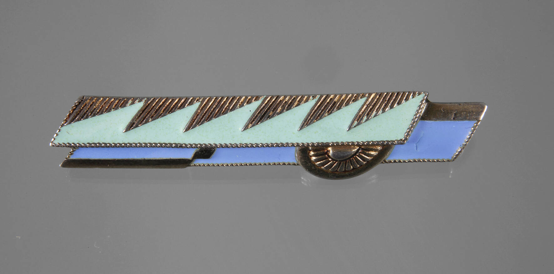 Brosche Art déco mit Emaille