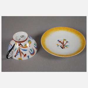 Wiener Werkstätte Mokkatasse mit Untertasse