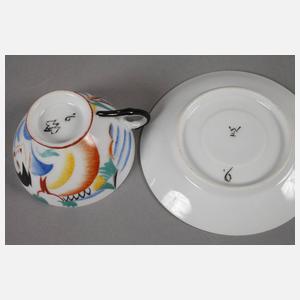 Wiener Werkstätte Mokkatasse mit Untertasse