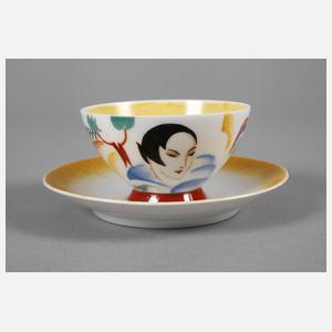 Wiener Werkstätte Mokkatasse mit Untertasse