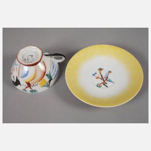 Wiener Werkstätte Mokkatasse mit Untertasse