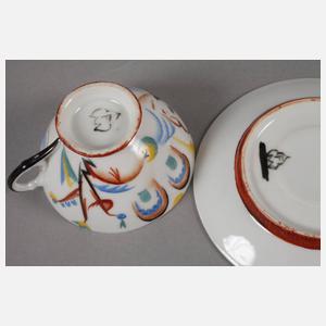 Wiener Werkstätte Mokkatasse mit Untertasse