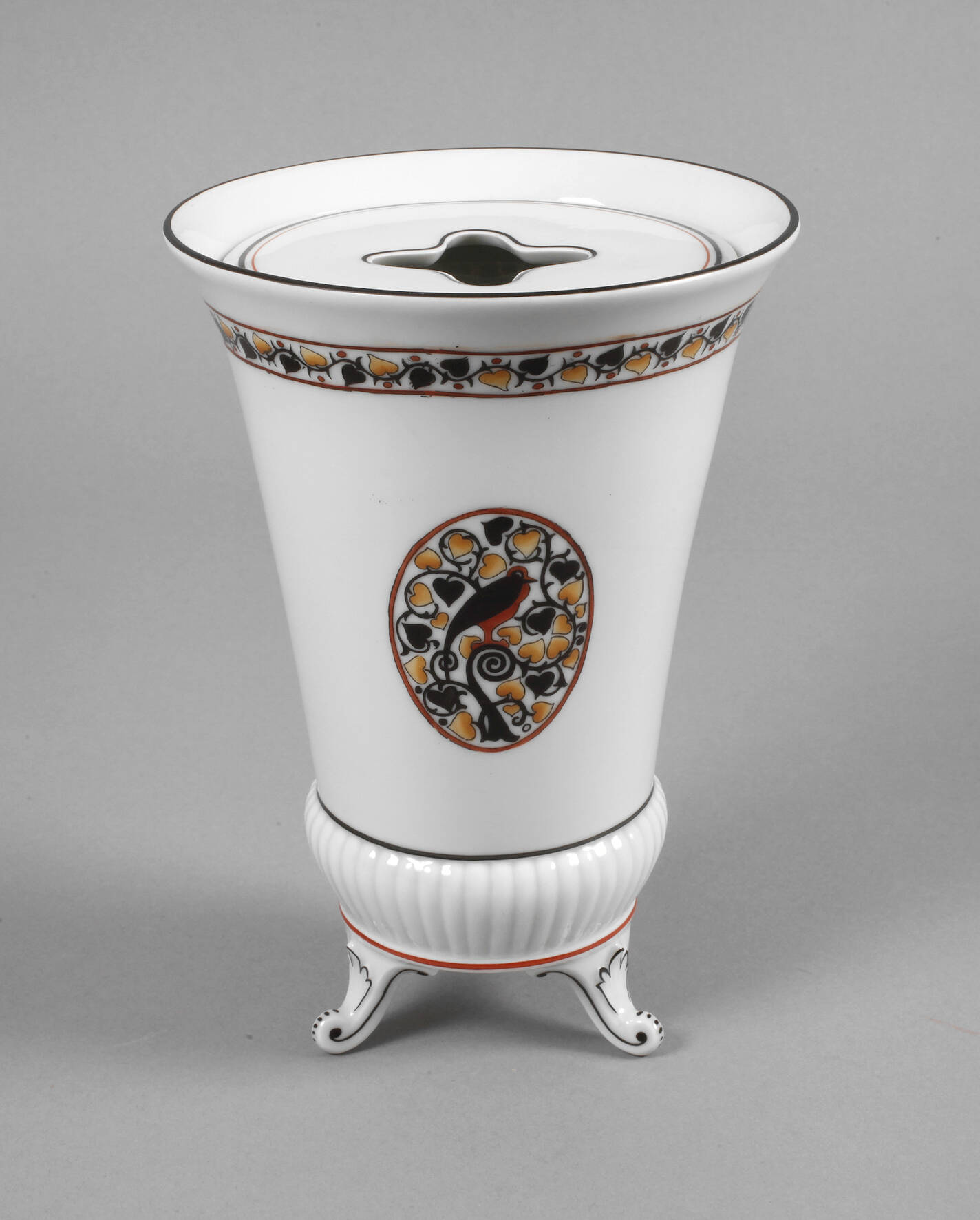Fraureuth Vase mit Steckeinsatz