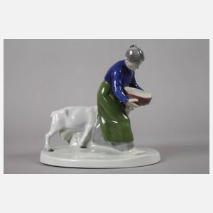 Fraureuth "Bäuerin mit Ziegen"