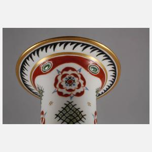 KPM Berlin Stangenvase mit Emaillemalerei