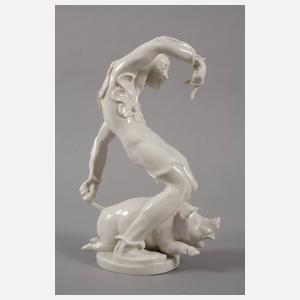 Schwarzburger Werkstätten "Eulenspiegel mit Schwein"