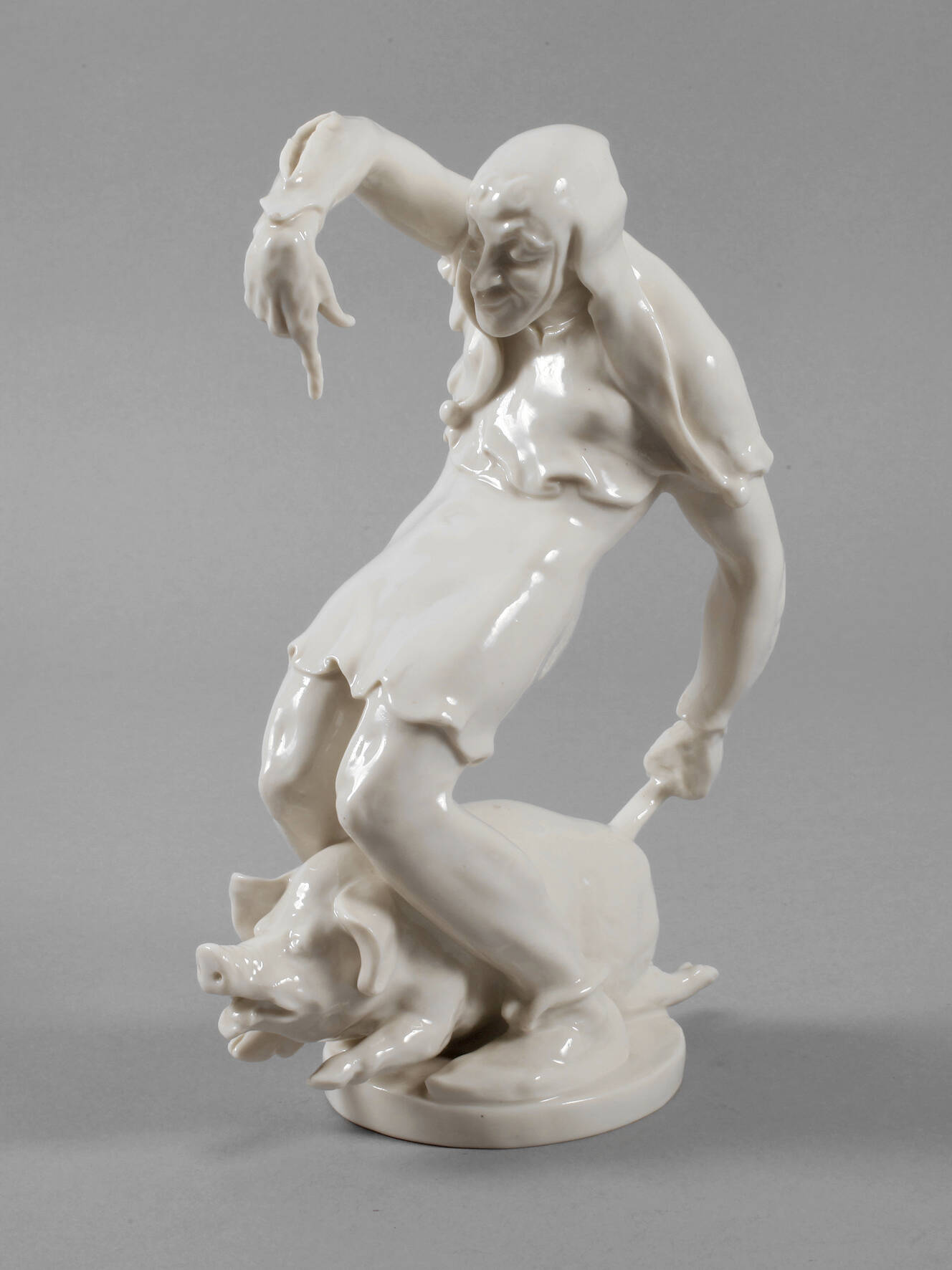 Schwarzburger Werkstätten "Eulenspiegel mit Schwein"