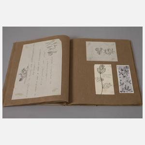 Skizzenbuch mit Entwürfen