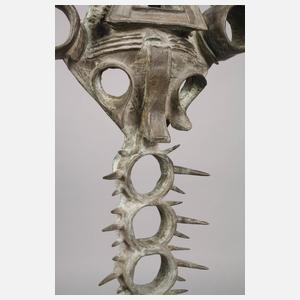 Modernes Bronzerelief