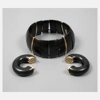 Oromalia, Schmuckset Ebenholz mit Gold111