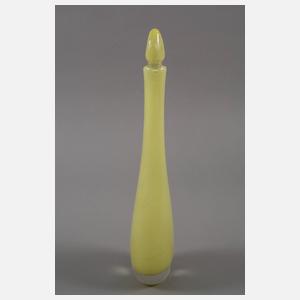 Murano Flasche mit Stopfen Mezza Filigrana,