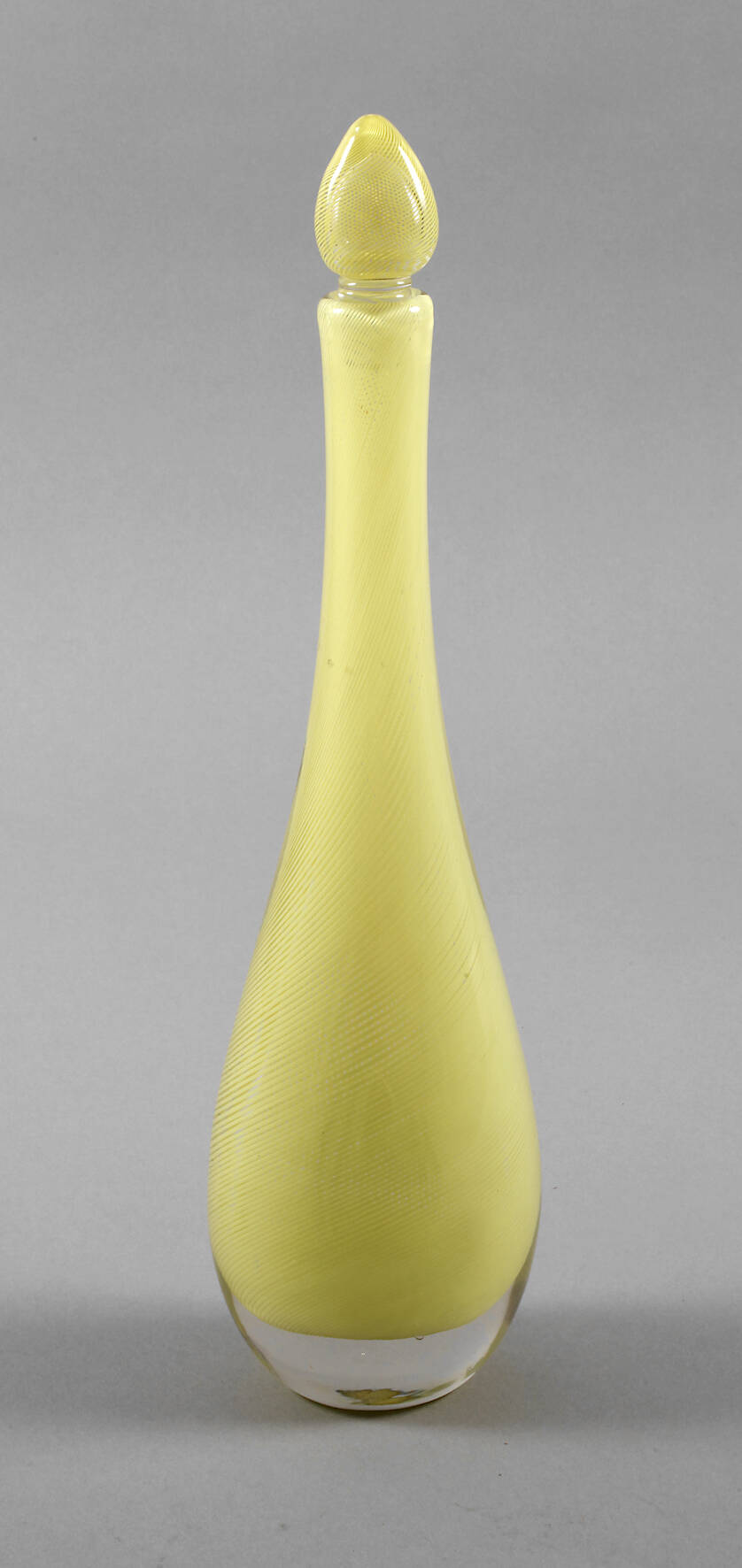 Murano Flasche mit Stopfen Mezza Filigrana,