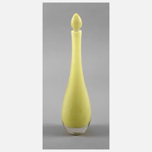 Murano Flasche mit Stopfen Mezza Filigrana,