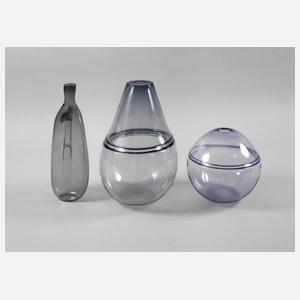 Murano drei Vasen