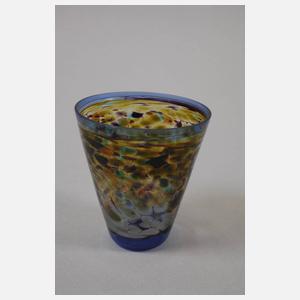 Vier Kunstglasvasen Kurt Wallstab