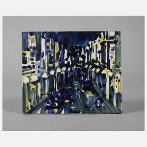 Bildplatte "Nächtliche Straße"