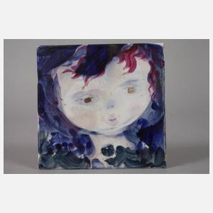 Bildplatte Mädchengesicht