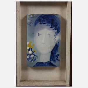 Kleine Bildplatte Mädchenkopf