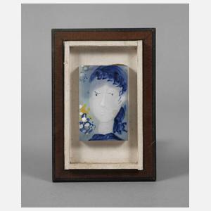 Kleine Bildplatte Mädchenkopf