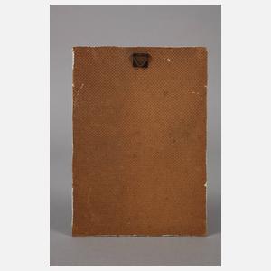 Bildplatte Frau mit Hund