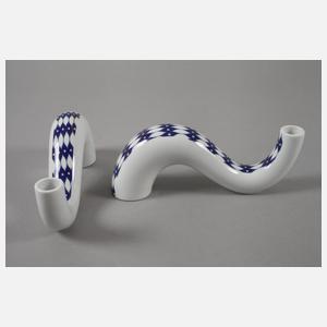 Rosenthal vier Kerzenhalter "Wave"