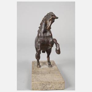 Bronzeplastik Steigendes Pferd