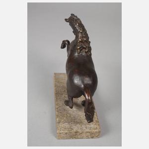 Bronzeplastik Steigendes Pferd