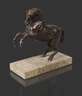 Bronzeplastik Steigendes Pferd