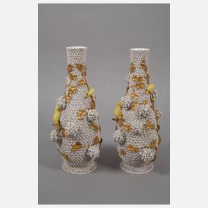 Meissen Paar Schneeballvasen