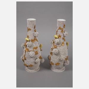 Meissen Paar Schneeballvasen