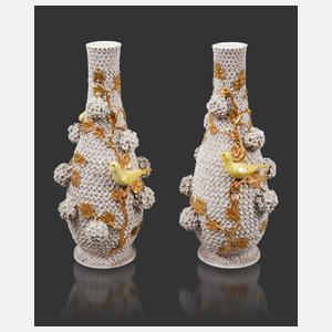 Meissen Paar Schneeballvasen