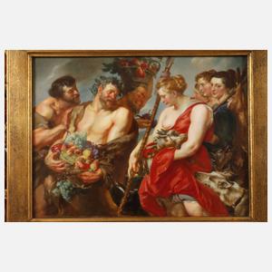 Meissen Bildplatte "Dianas Heimkehr von der Jagd"