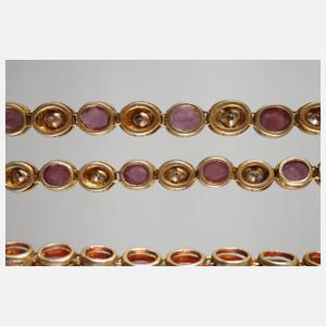 Collier mit Rubinen und Diamanten