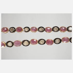 Collier mit Rubinen und Diamanten