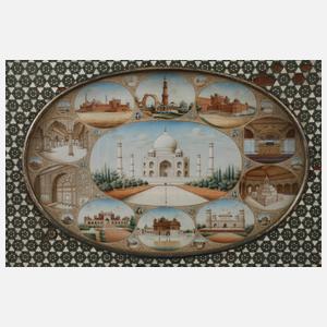 Rahmen mit indo-persischer Miniaturmalerei