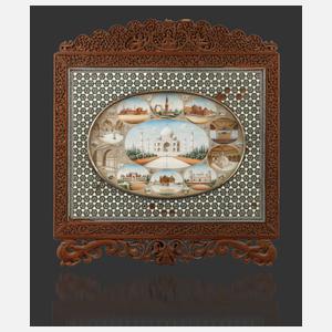 Rahmen mit indo-persischer Miniaturmalerei