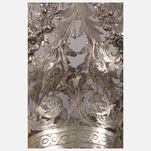 Übergroße Silberjardiniere