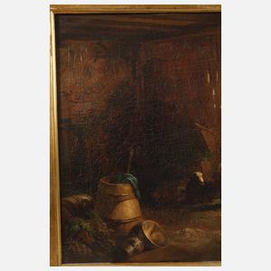 Friedrich Gauermann, attr., Im Schafstall