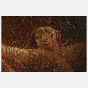 Friedrich Gauermann, attr., Im Schafstall