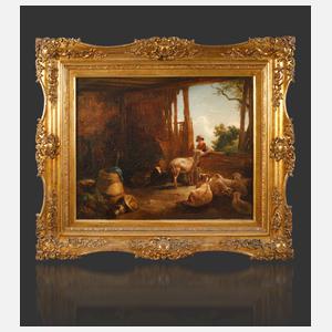 Friedrich Gauermann, attr., Im Schafstall