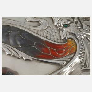 Große Silberschatulle Karl Fabergé