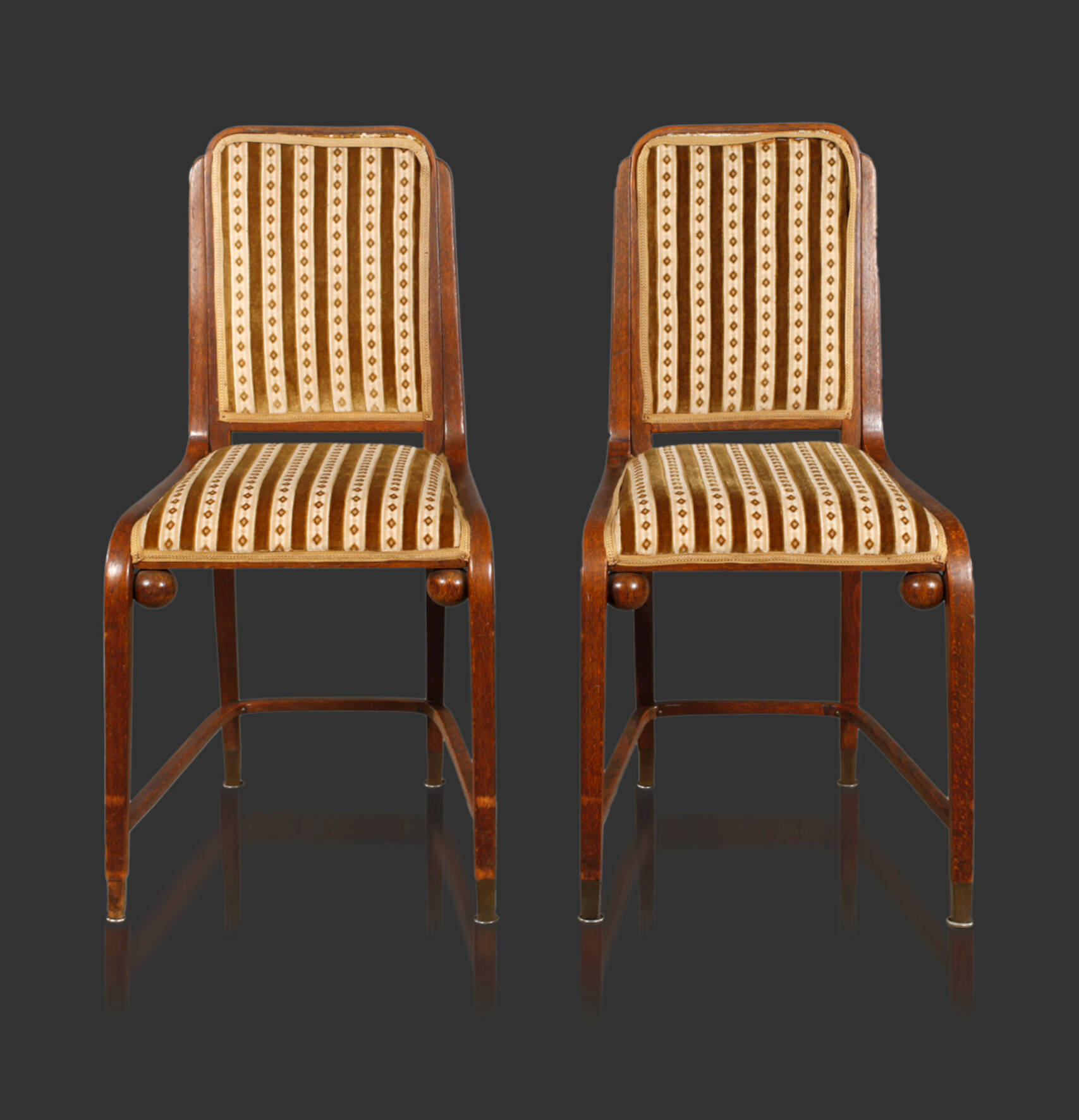 Paar Stühle Josef Hoffmann, Nr. 725