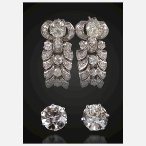 Paar prachtvolle Diamantohrhänger