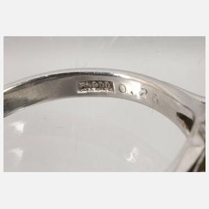 Damenring mit Chrysoberyllkatzenauge und Diamanten