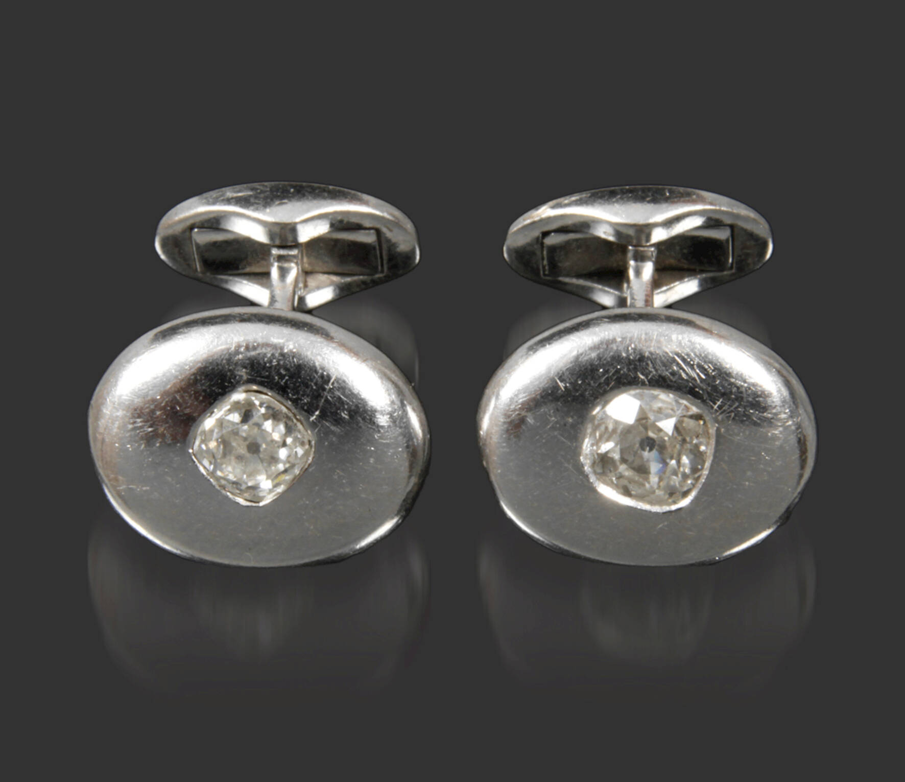 Wempe, Paar Manschettenknöpfe mit Diamanten