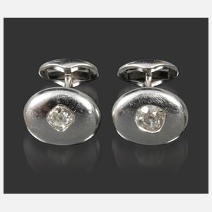 Wempe, Paar Manschettenknöpfe mit Diamanten