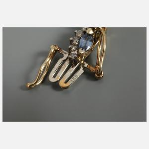 Collier mit Saphiren und Brillanten