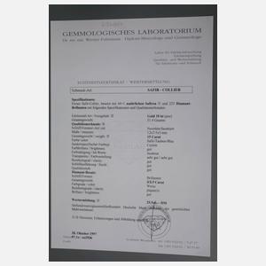 Collier mit Saphiren und Brillanten