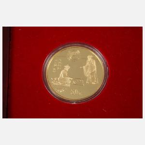 Gedenkmünzen China Gold