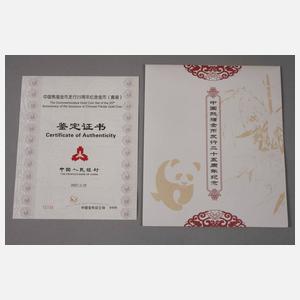 Sammlung Goldmünzen China-Panda in Repräsentationskassette